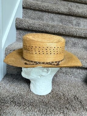 Durango Men’s Straw Wide-Brim Sun Hat in Natural Tan